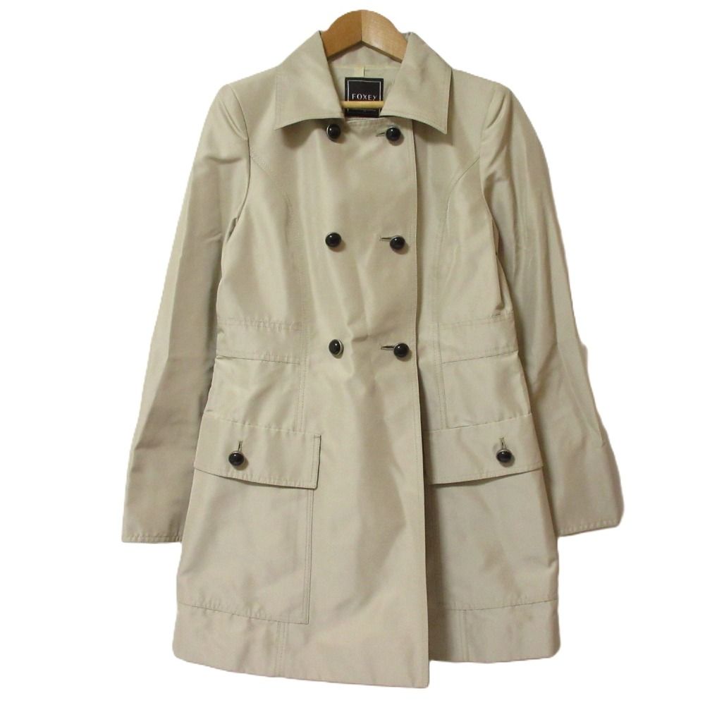 美品 クリーニング済み FOXEY フォクシー シルク100% ダブルブレスト