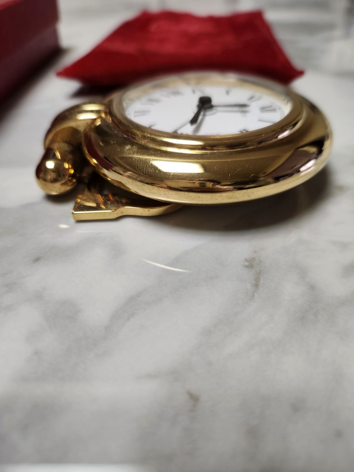 Cartier カルティエ コリゼトラベルクロック 置き時計 ゴールド