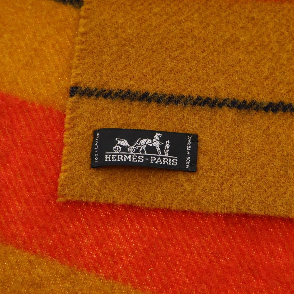 新年セールHERMES　エルメス　ロカバール　マフラー　ストールウール　オレンジ エルメス(HERMES)エルメス ネオ ロカバール ストール 衣料品