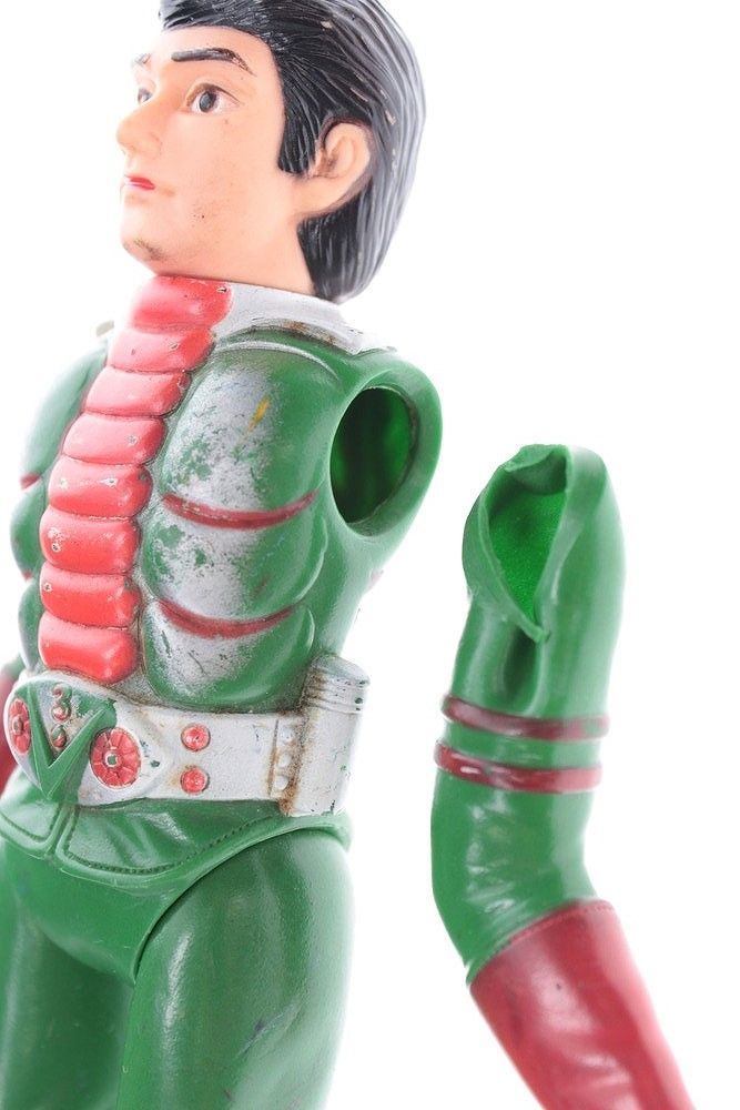 ○旧バンダイ 当時物 仮面ライダーV3 仮面取れ ソフビ - メルカリ