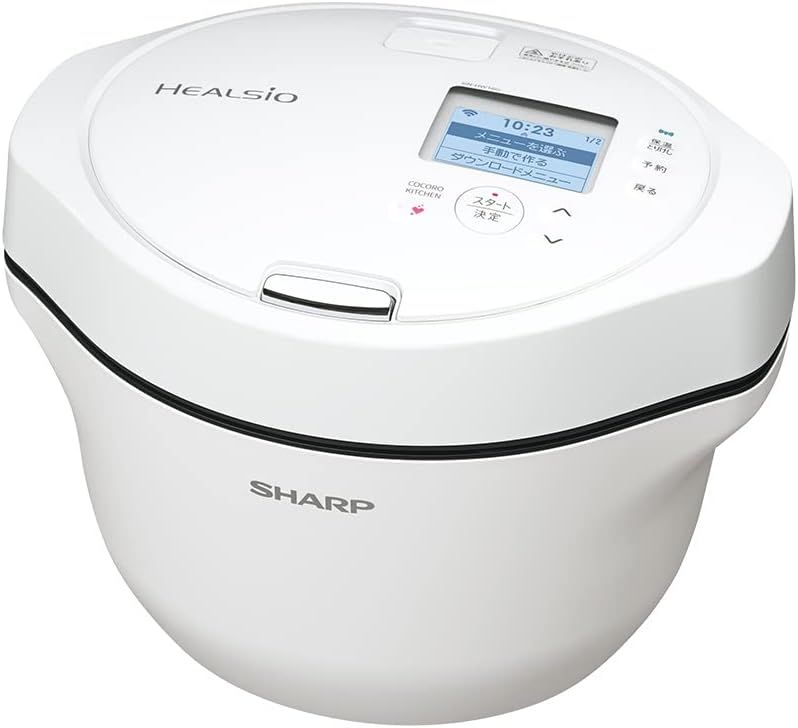 シャープ ヘルシオ ホットクック 電気調理鍋 無水鍋 1.6L 2~4人用 スマホ連携 ホワイト KN-HW16G-W