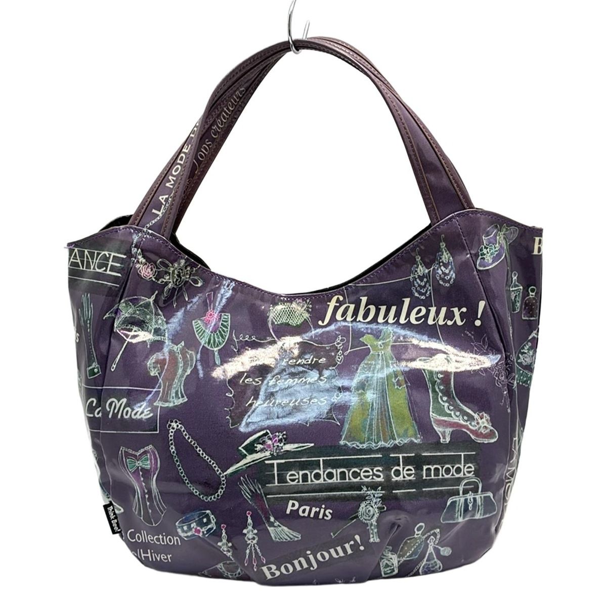 Think Bee! just heartハンドバック ThinkBee(シンクビー) トートバッグ - パープル×ブルーグリーン