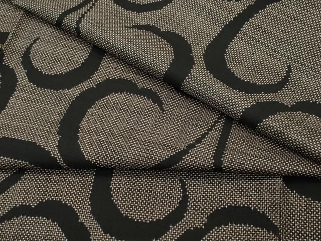 平和屋着物○本場大島紬 7マルキ 泥染め 唐草文 正絹 逸品 未使用  