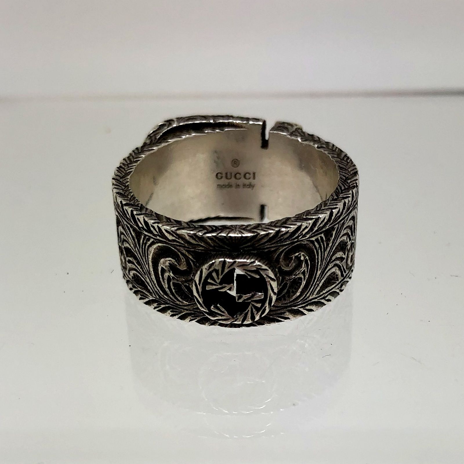 GUCCI ガーデン アラベスク ベルトモチーフ リング SV925 21号 GUCCI ガーデン アラベスク ベルトモチーフ リング SV925 21号