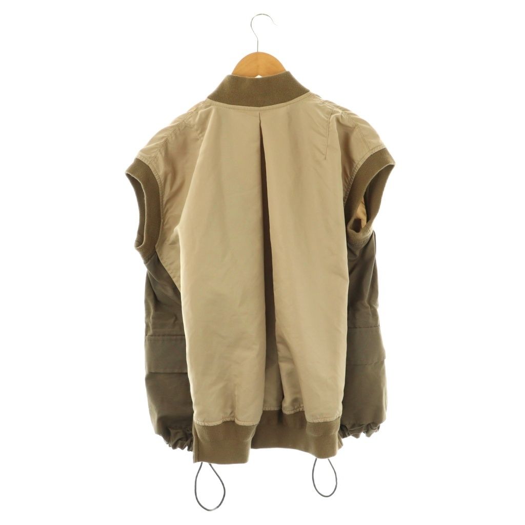 サカイ sacai 22SS Nylon Twill Mix Vest MA-1 ベスト ジップ