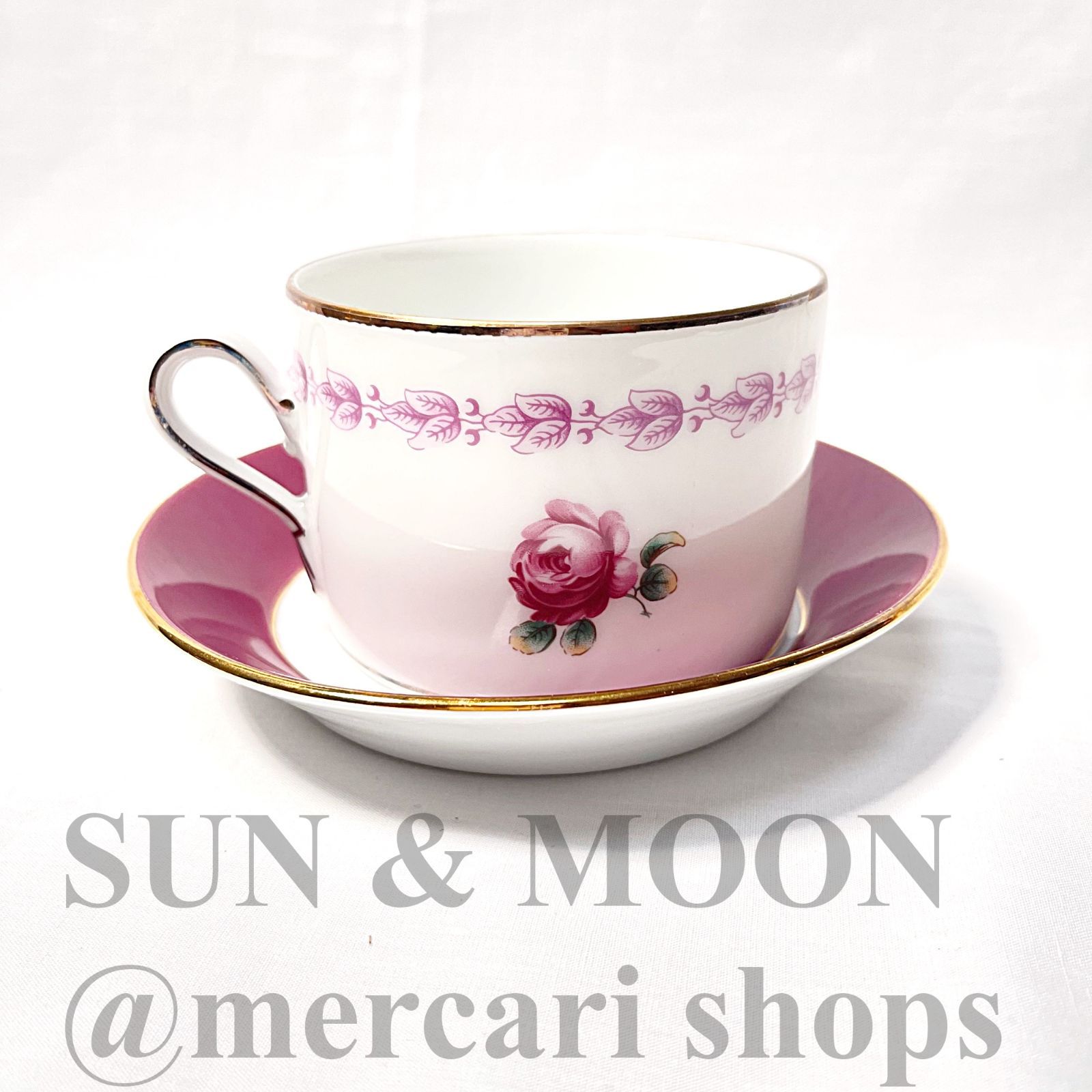 リチャードジノリ インペロカメリア カップ&ソーサー 1客 薔薇 紫