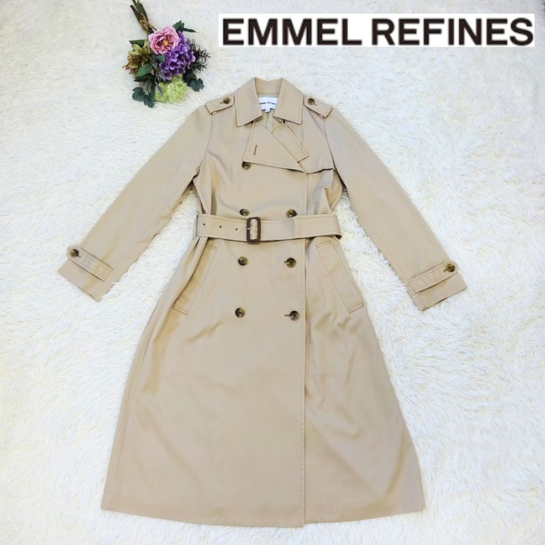 EMMEL REFINES エメルリファインズ トレンチコート ロング ベルト付き 