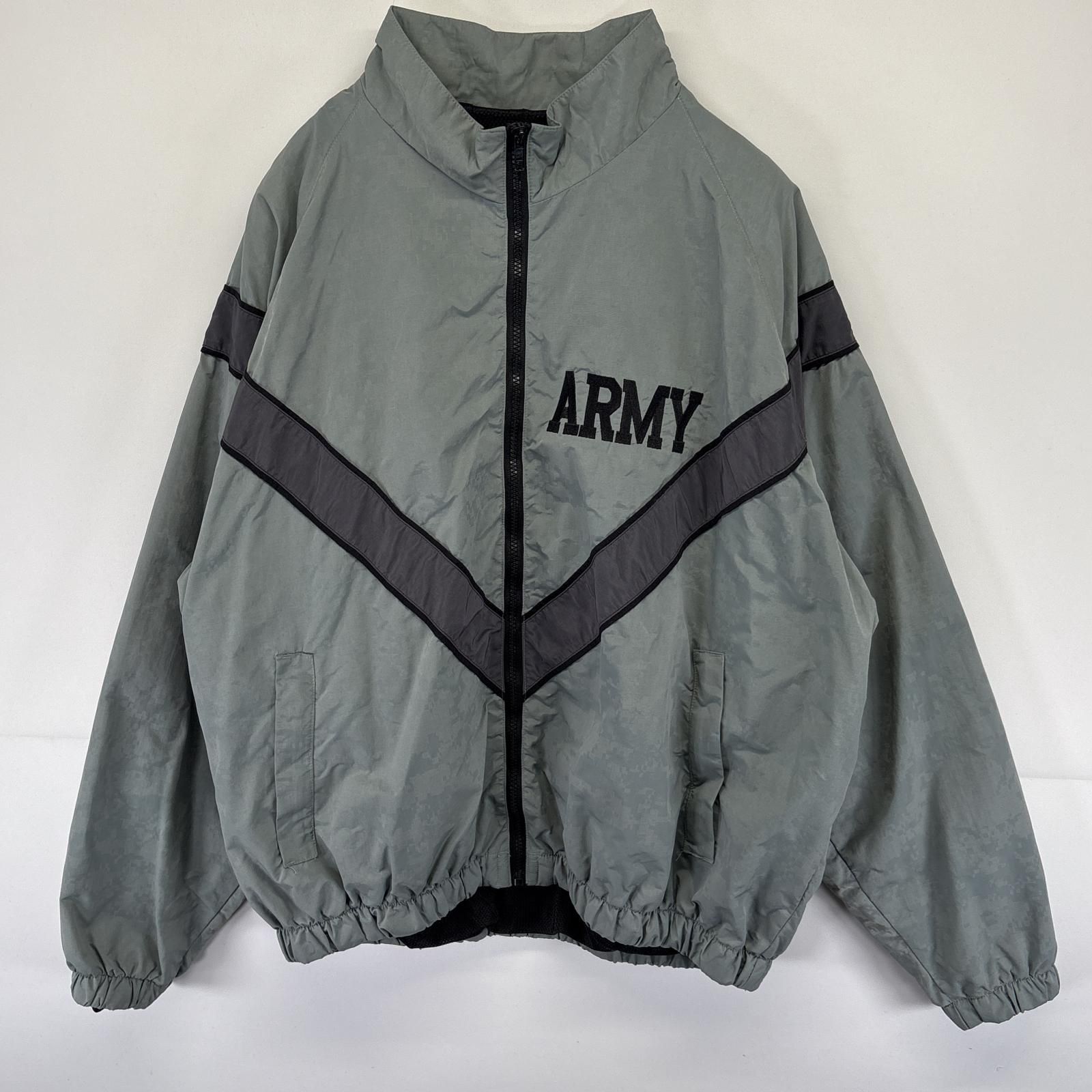 古着 ミリタリージャケット トレーニングジャケット リフレクター ARMY JWOD SKILCRAFT デジカモ LARGE-REGULAR グレー系 メンズ