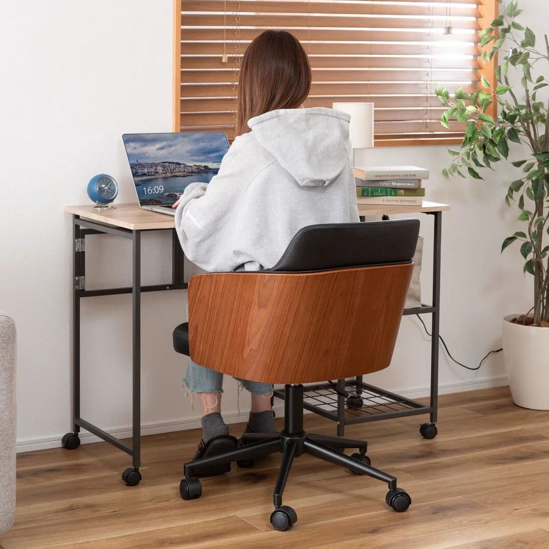 ソフトレザー 回転 オフィスチェア 昇降機能 デザイン おしゃれ 天然木 MARWIL-DEMENAGEMENTS_CH