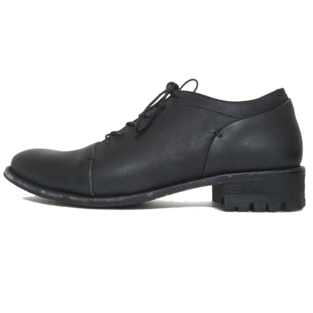 ♥ Y s Yohji Yamamoto ワイズ ヨウジヤマモト レザー レースアップ シューズ サイズ3 23.5cm ブラック レディース 古着