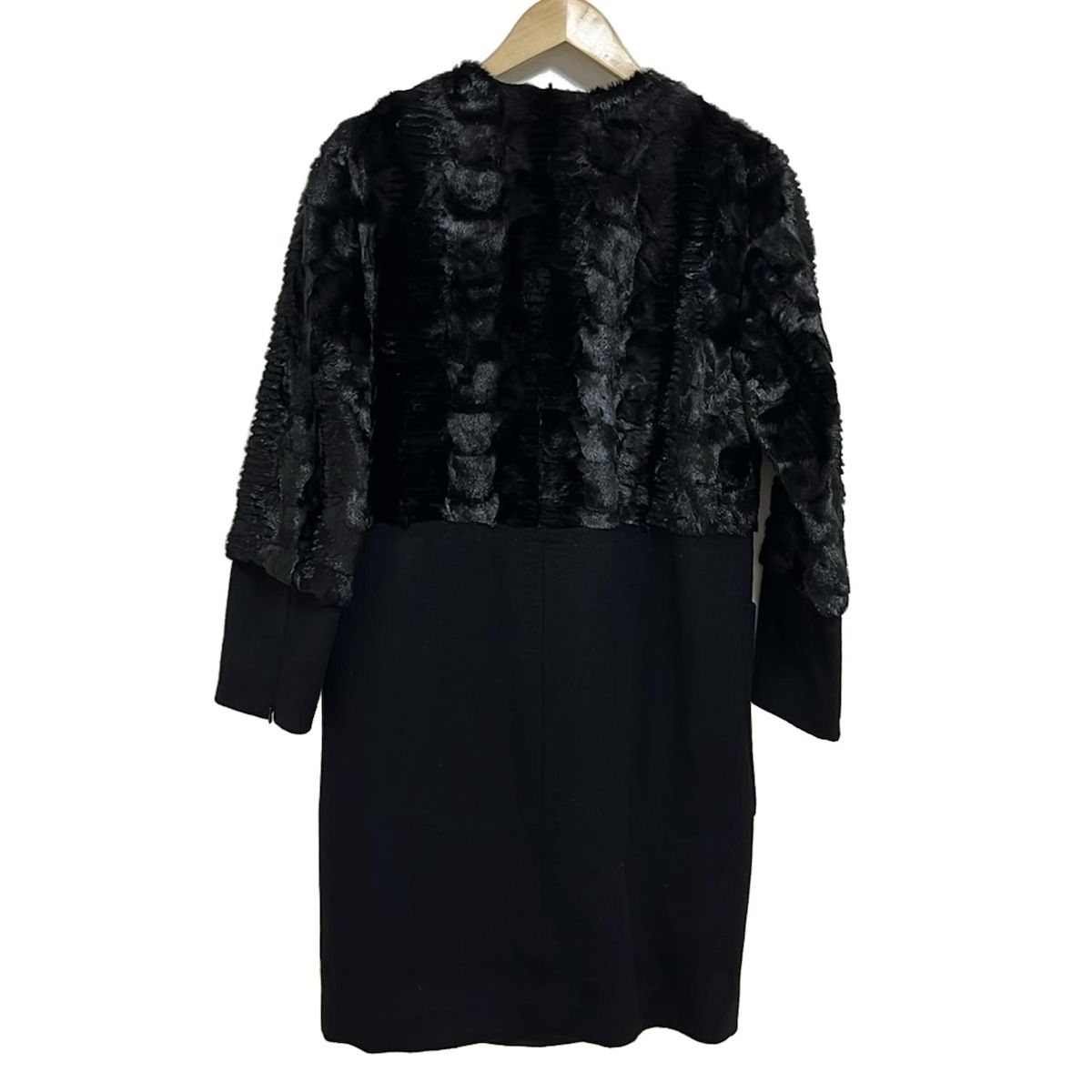 Max Mara STUDIO マックスマーラスタジオ コート サイズ38 M レディース - 黒 長袖 ミンク ウール 秋 冬