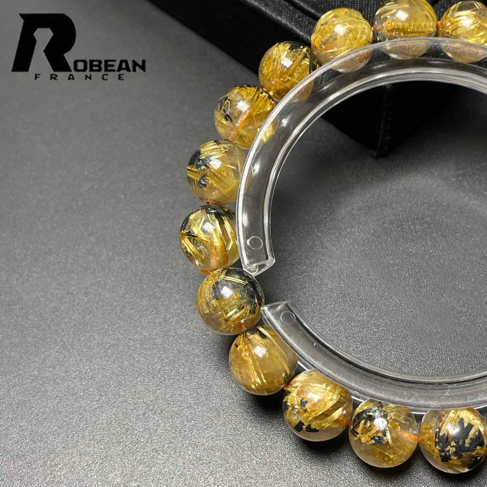 【金運・開運・幸運】高級 パワーストーン 太陽花 タイチンルチル 11mm 高級 EU製 ☆太陽花タイチンルチル☆黄金針水晶 金運 開運