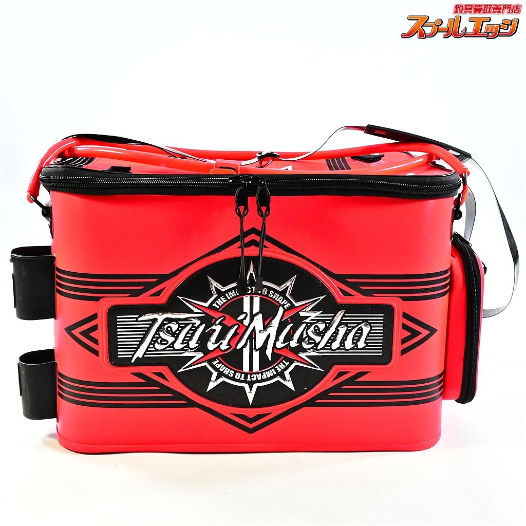 釣武者 ドデカエンブレムキープバッカン 50 レッド 活かしバッカン ダブルロッドスタンド TsuriMusha K_100 e08147