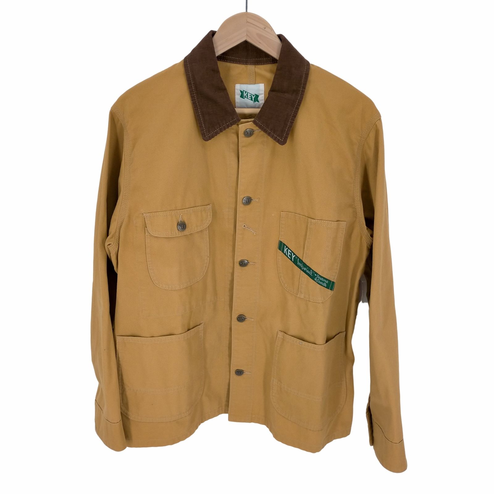 キー KEY 襟コーデュロイ カバーオール メンズ JPN：M