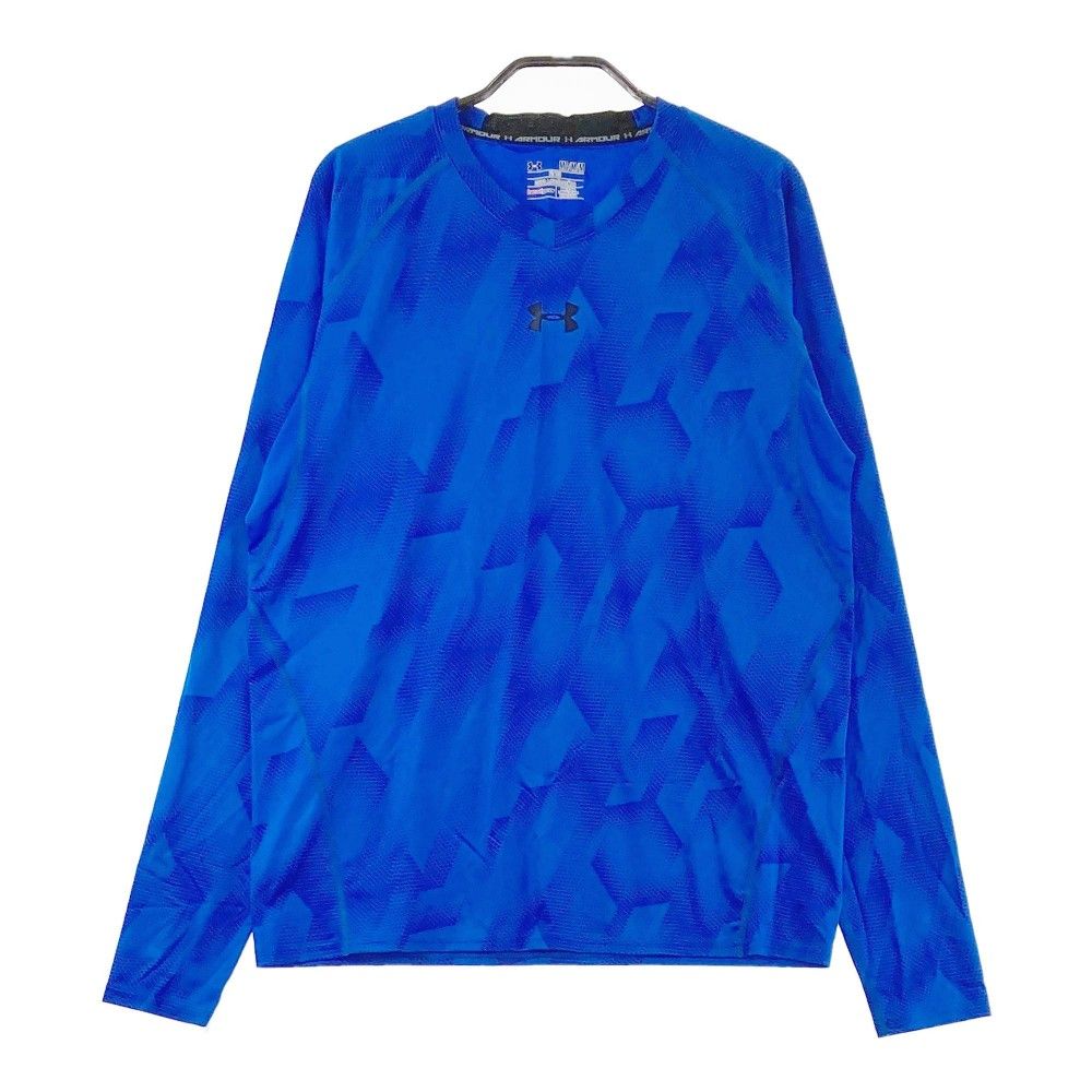 サイズ：M UNDER ARMOUR アンダーアーマー  長袖Tシャツ 総柄 ブルー系 [240101355024]# ゴルフウェア メンズ ストスト