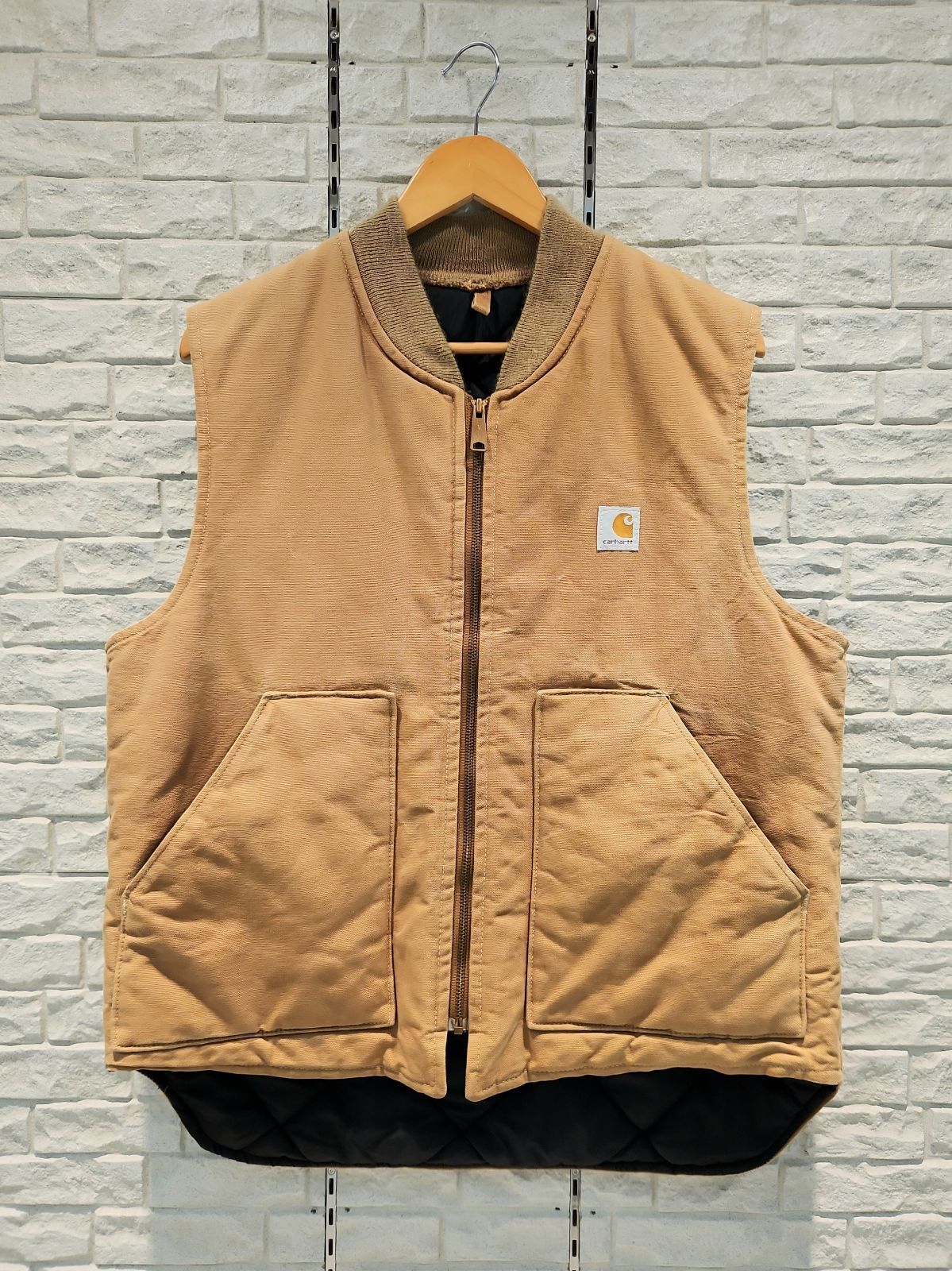 【まーさん】【古着】carhartt ダックベスト　USA製 90-00's Carhartt ダックベスト “NAVY / USA製” - used&vintage