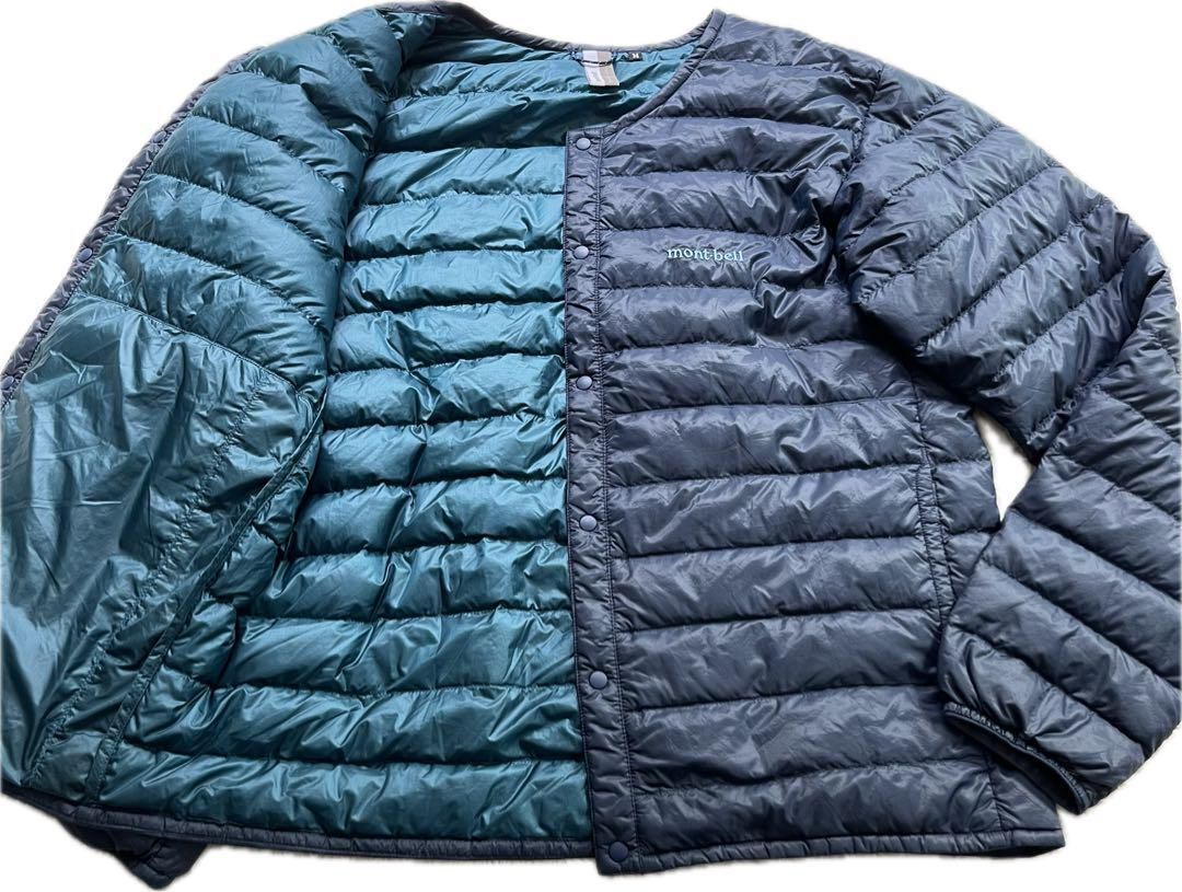 【人気】別注 mont-bell × B:MING by BEAMS モンベル×ビームス スペリオダウン ラウンドネックジャケット M ネイビー 800FP 羽織り