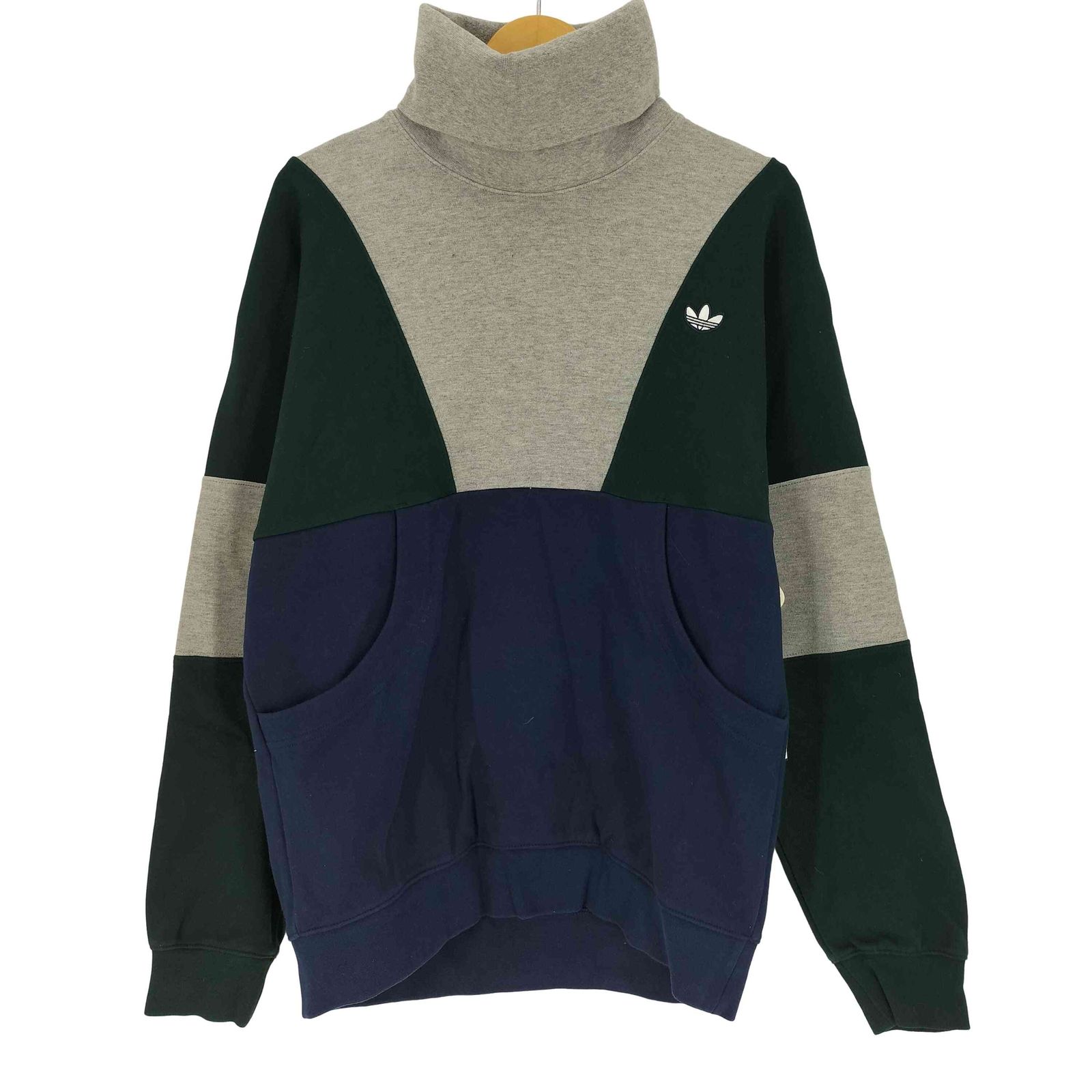 アディダスオリジナルス adidas Originals トレフォイル ロゴ 刺繍 クレイジーパターン タートルネック スウェット メンズ JPN：L 