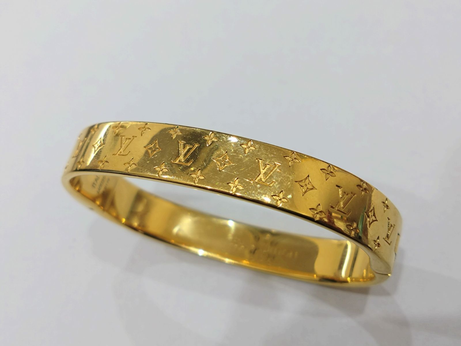 ルイヴィトン　M00251　ブレスレット　ナノグラム　ゴールド LOUIS VUITTON Cuff nanogram Monogram Small size M00251