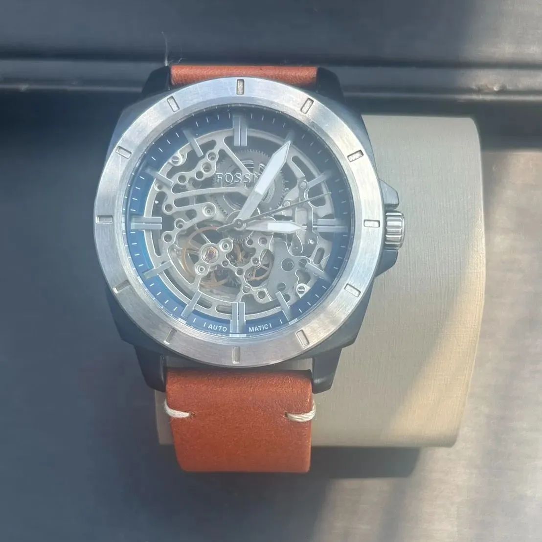 FOSSIL 自動巻き スケルトン 時計 Fossil 腕時計 自動巻き スケルトン 稼働品 純正ベルト - メルカリ