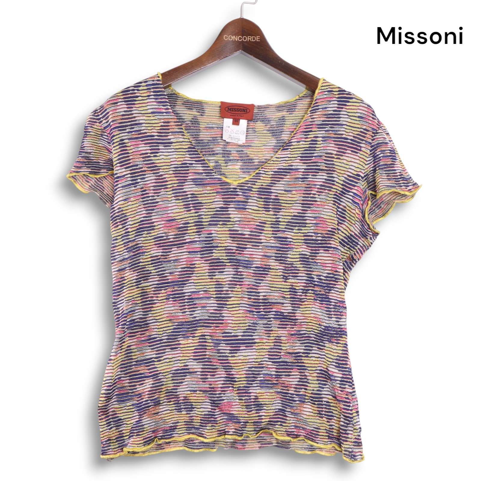 # MISSONI ミッソーニ　イタリア製　総柄 半袖　セットアップ イタリア製☆ Missoni ミッソーニ 春夏 総柄デザイン♪ 半袖