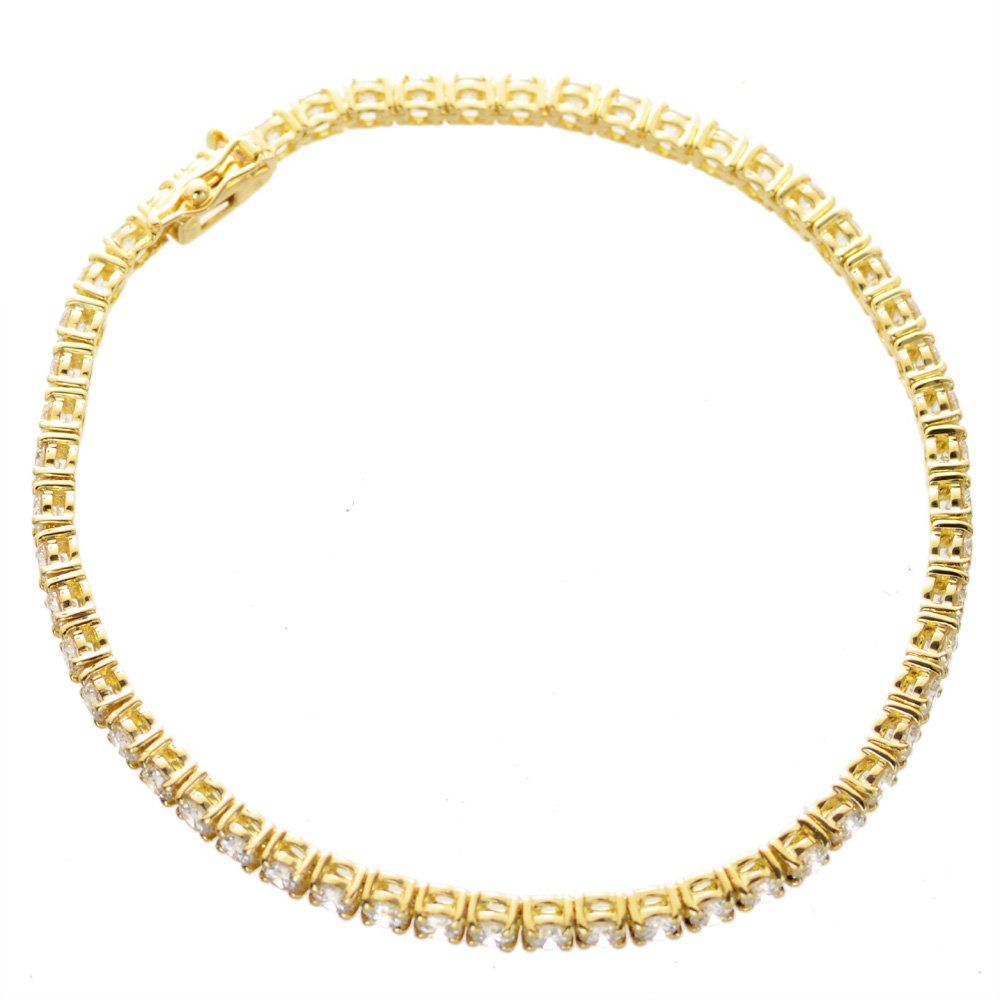 テニスブレスレット メンズ 18金 ダイヤモンド 5カラット K18 メンズ