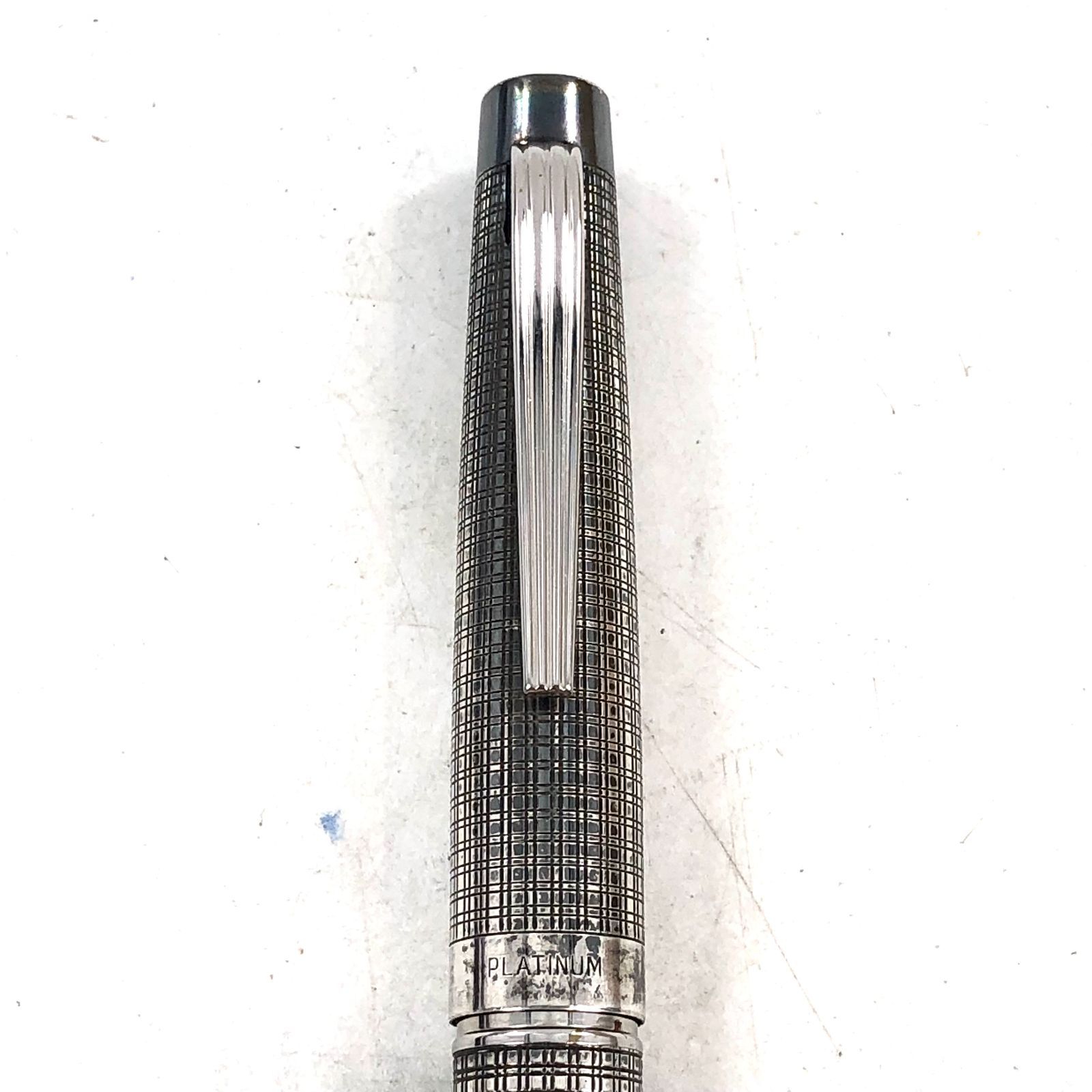 PLATINUM プラチナ 万年筆 シルバー ペン先 Pt. ALLOY 刻印【OE-51