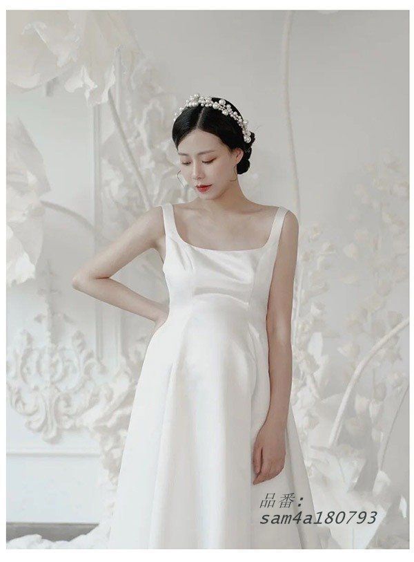 ウェディングドレス 妊娠ドレス タンクトップ ミモレドレス am4a180793