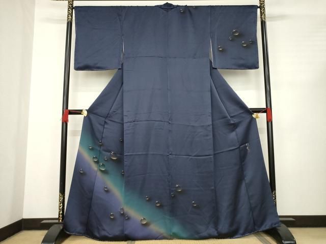 平和屋着物○染色作家 青木龍雲 訪問着 手描き 水滴 暈し染め 正絹