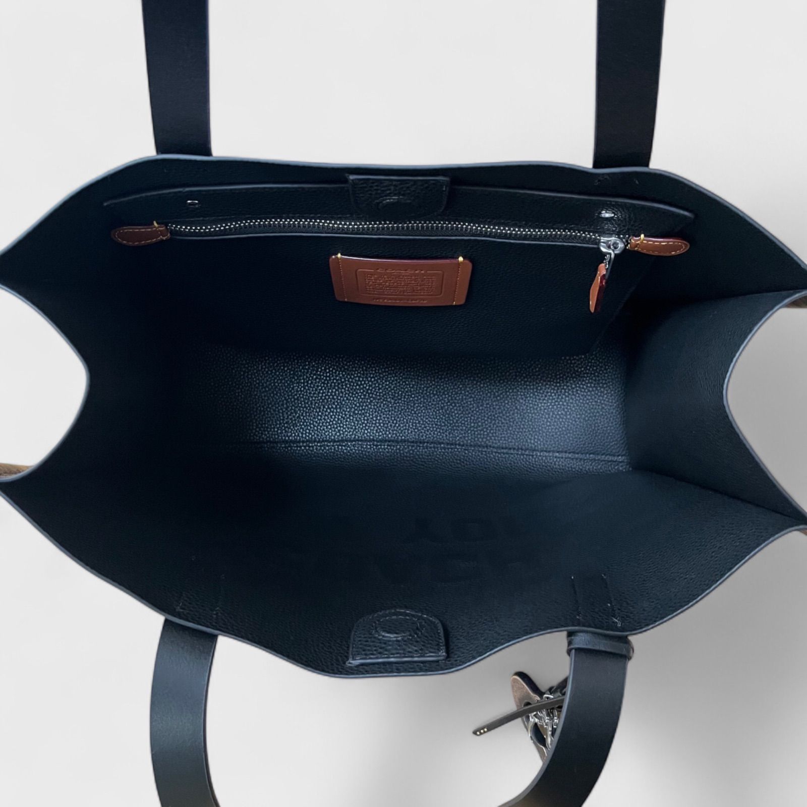 COACH コーチ リレートート ラブドレザー トートバッグ ブラック