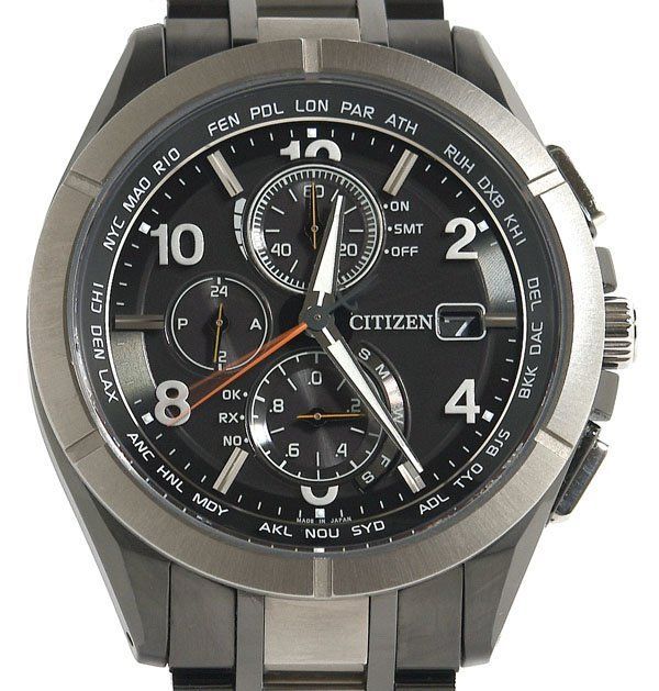 CITIZEN シチズン ATTESA アテッサ Black Titanium Series AT8165-51E H800-T023576 エコ ドライブ電波時計 メンズ