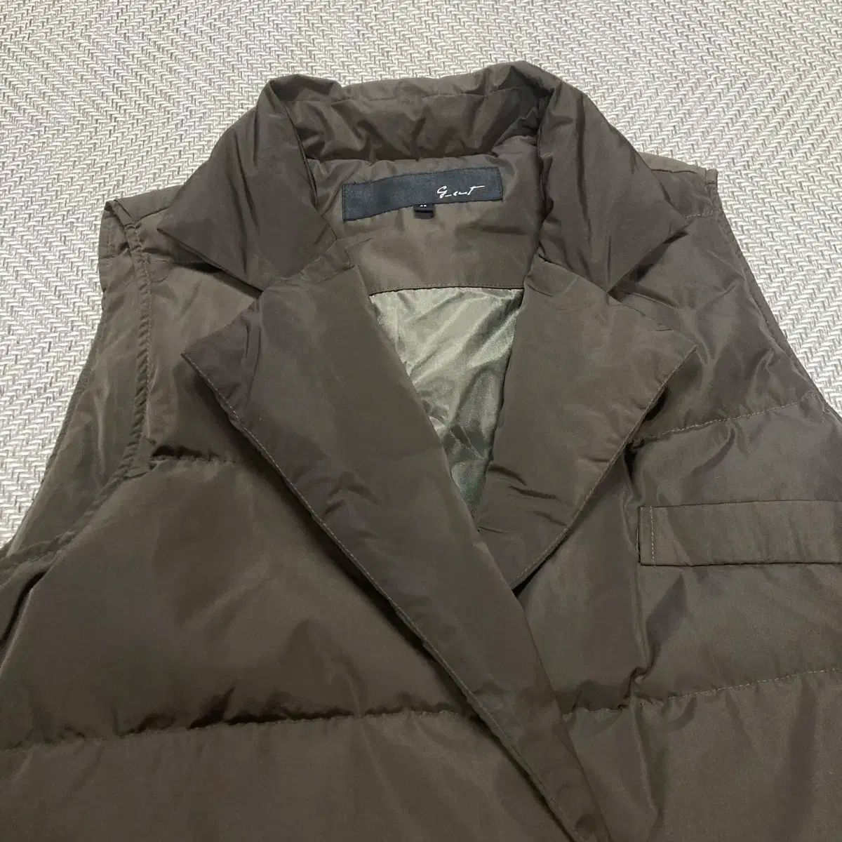 グースダウン パッド入りロングベスト