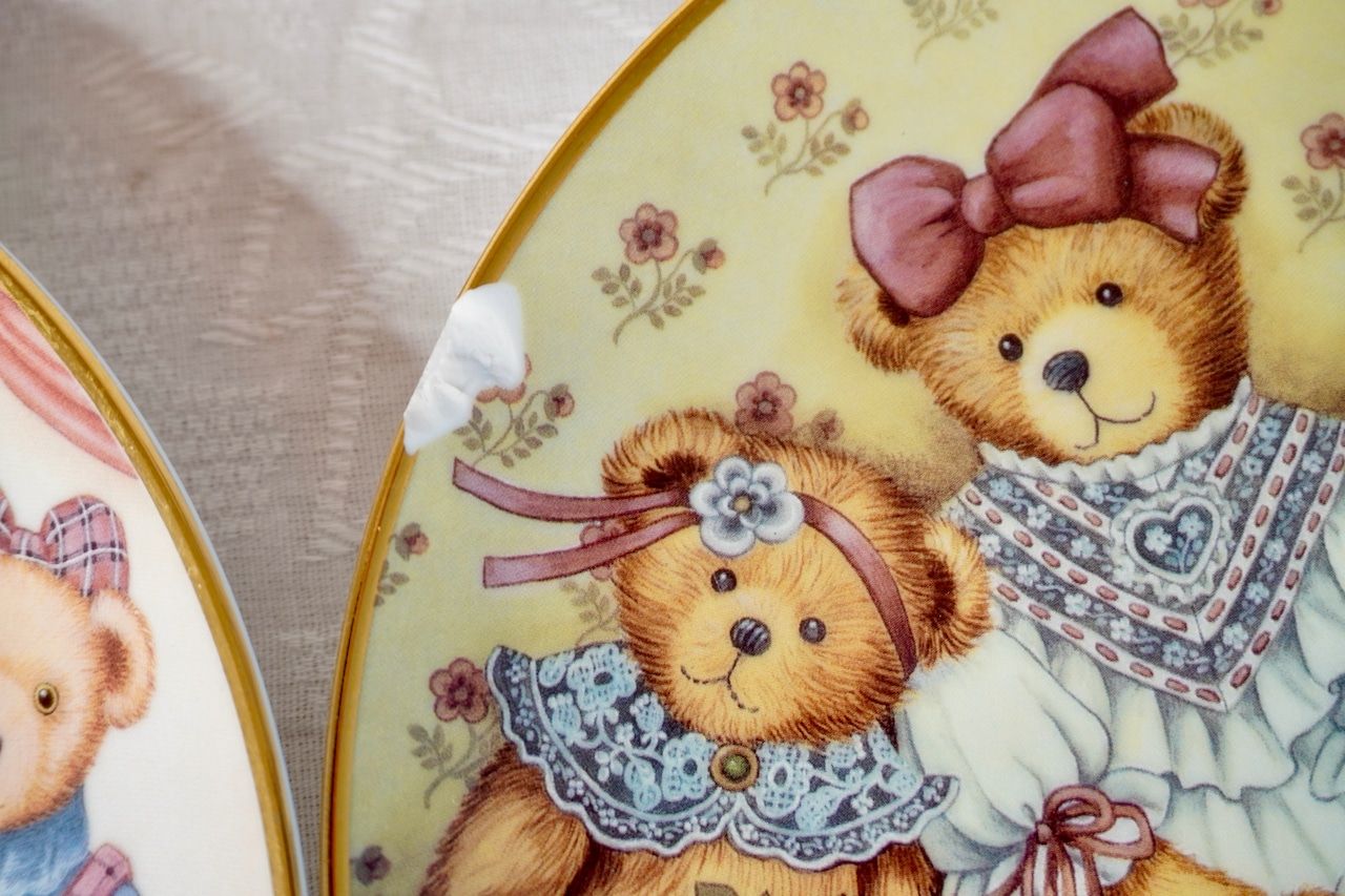 Franklin Mint テディベア 絵皿 3枚セット コレクションプレート 