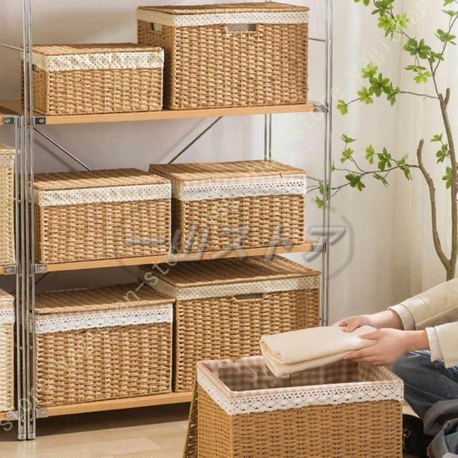 籐の棚二点セット 2点セット ヴィンテージ ラタン 籐 ラック 植物台 z655