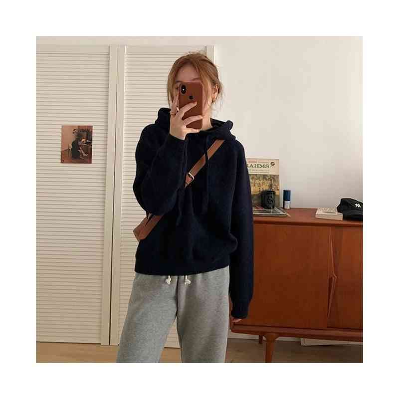 際立った ニット ニットパーカー 長袖 もこもこ ニットパーカー レディース レディース ゆるニット フード付きパーカー パーカー プルオーバー 通勤 通学 大きサイズ yskma604848