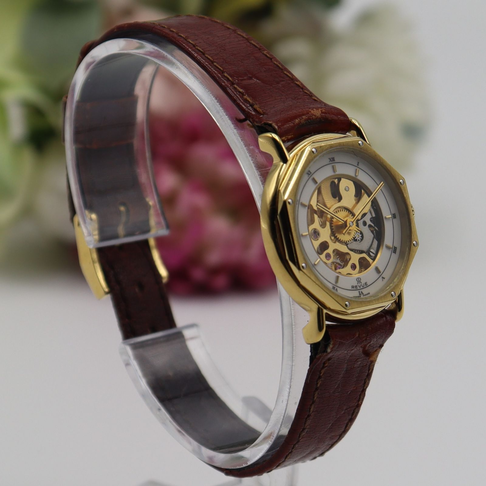 レビュートーメン 手巻き 17石 両面スケルトン Cal.MSR K1S ローマン