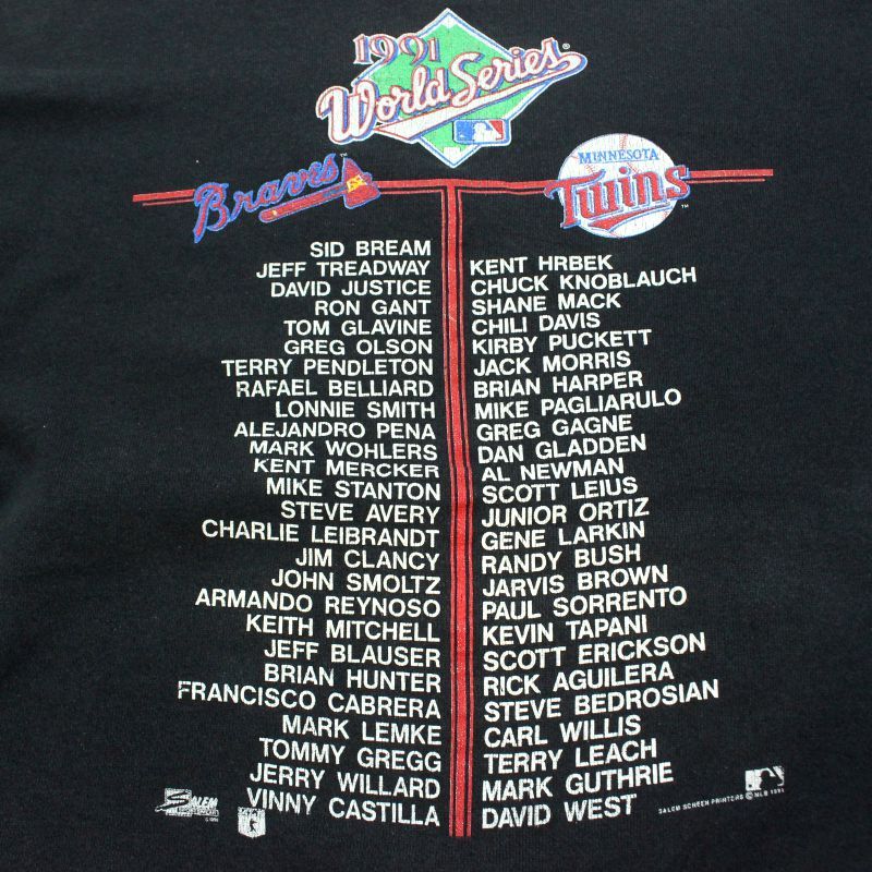 90s USA製 vintage SALEM MLB ワールドシリーズ 1991 スウェット