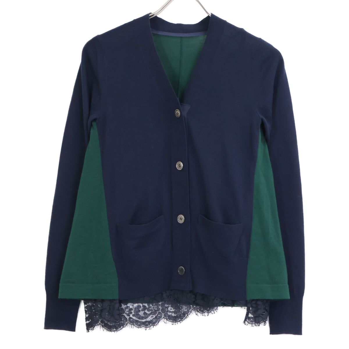 タグ付き　sacai サカイ　ドッキングカーディガン　サイズ1 sacai 美品 サカイ ドッキング カーディガン サイズ1 グレー