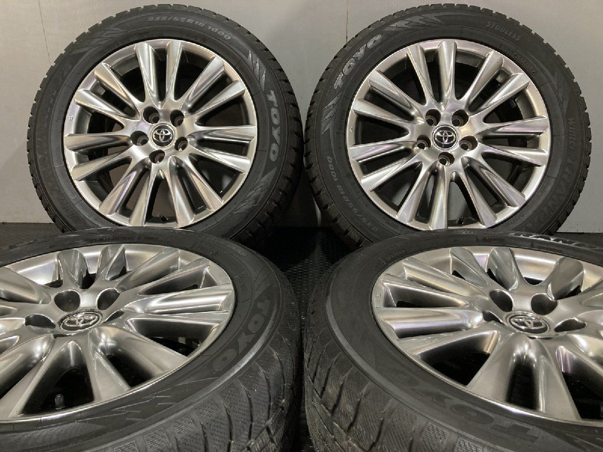 【TOYO Winter TRANPATH TX 235/55R18】スタッドレス【トヨタ 60ハリアー 純正ホイール 18インチ 7.5J5HPCD114.3+45】ハイグロス　(MTH596)