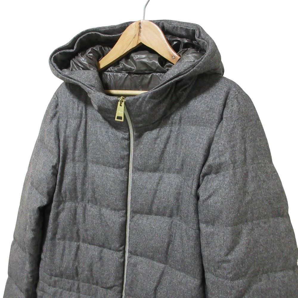 HERNO ヘルノ　ピアツェンツァ生地　カシミヤ　シルク　ダウンベスト　グレー HERNO（ヘルノ）ウォーターレペレントシルクカシミアサキソニー