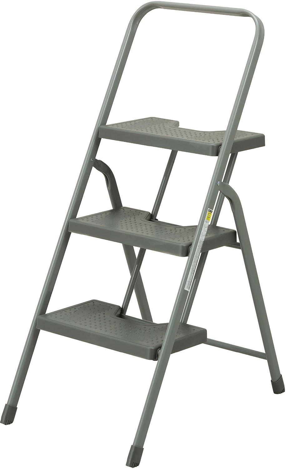 フォールディングステップ FOLDING STEP アウトドア フォールディングステップ3段 グレー 踏み台 足場 脚立 荷下ろし 折りたたみ スリム収納 ワンタッチ開閉 ロック機能付き 安定感 滑り止め 耐荷重100kg 184778 -