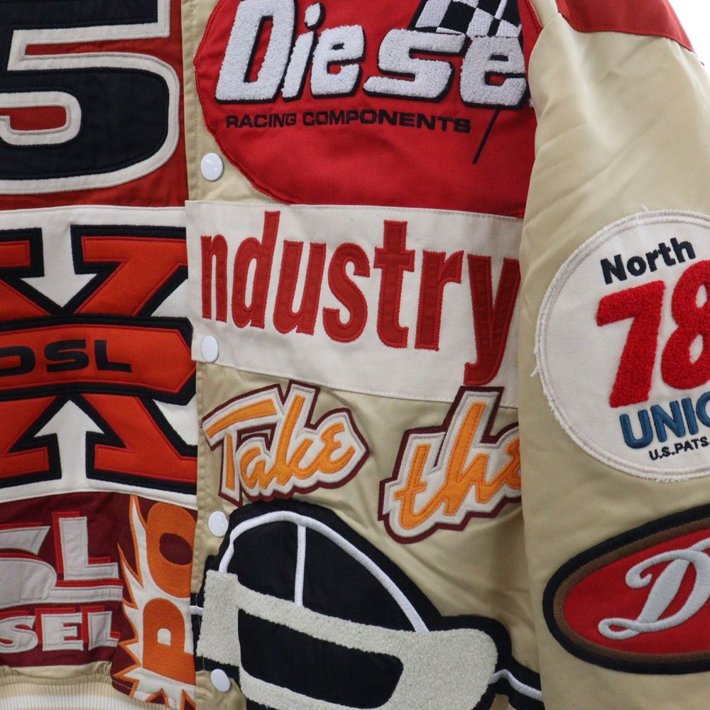 DIESEL (ディーゼル) 21AW J-BULC-PATCH ロゴ刺繍総柄 スナップ
