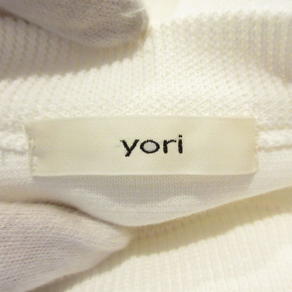 美品 yori ヨリ コットンパフスリーブニット 半袖 プルオーバー カットソー YR2131-033SP F ホワイト レディース 古着 中古 美品 yori ヨリ コットンパフスリーブニット 半袖 プルオーバー