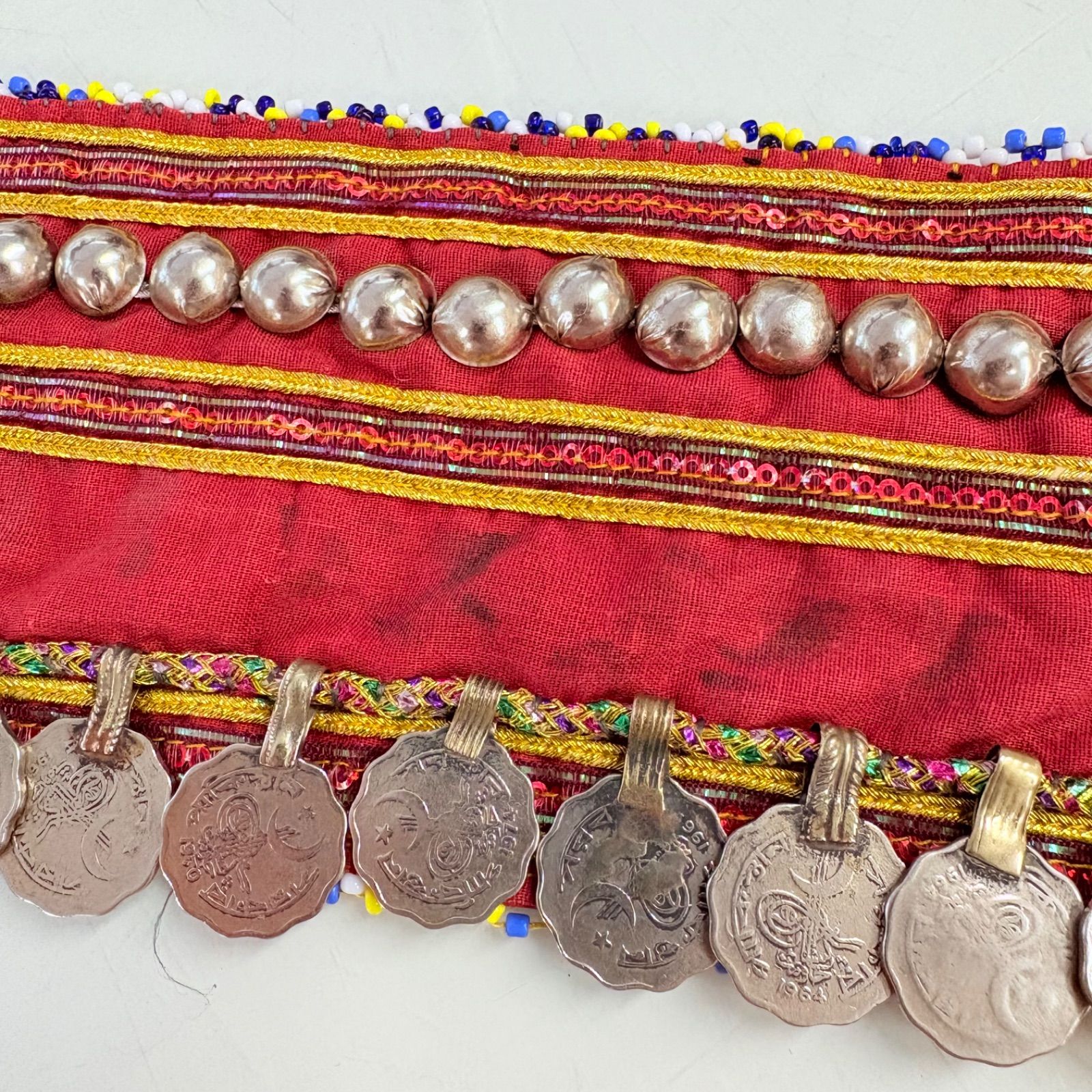 アフガンベルト コレクション モン族 刺繍ビーズベルト カレン族