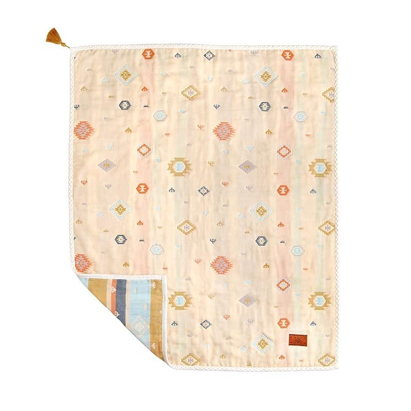 10mois ディモワ - BOBO ふくふくガーゼ 6重ガーゼ ケット コットン トーテム Mサイズ 90×110cm 0