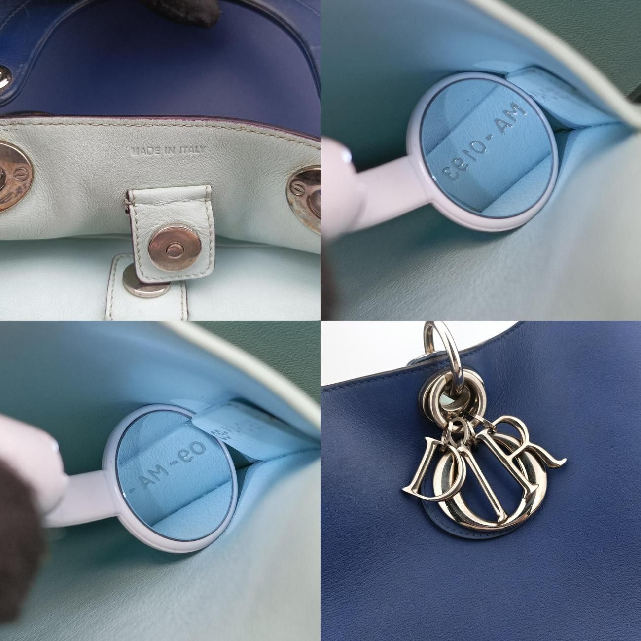 クリスチャンディオールChristian Diorディオリッシモブルーレザー09-MA-0193