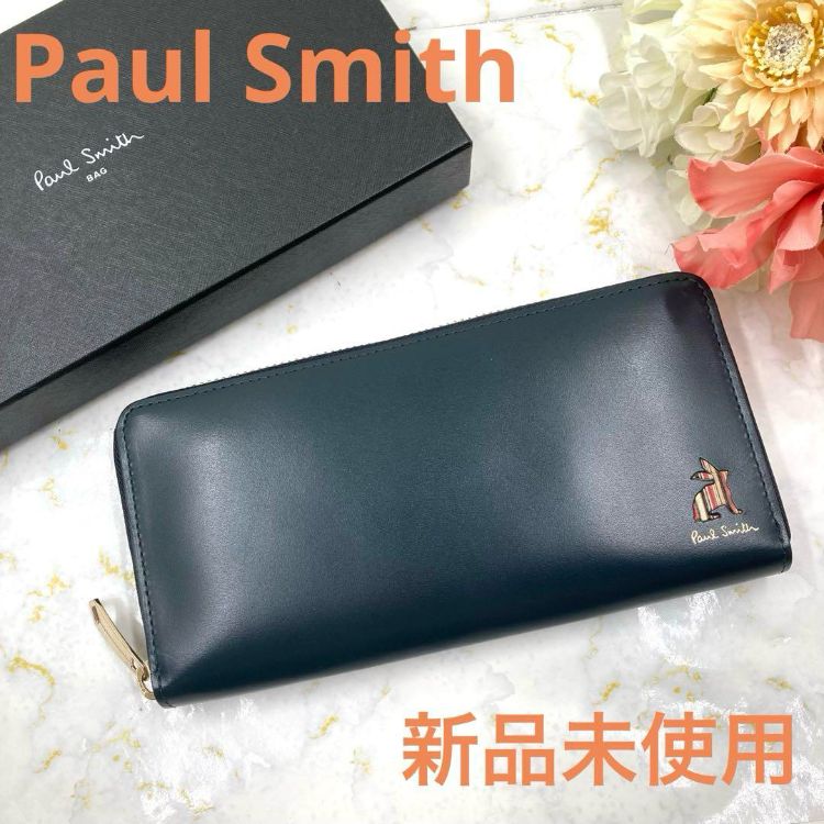 2025，爆買い ほぼ未使用 Paul Smith ポールスミス ロゴ レザー使用