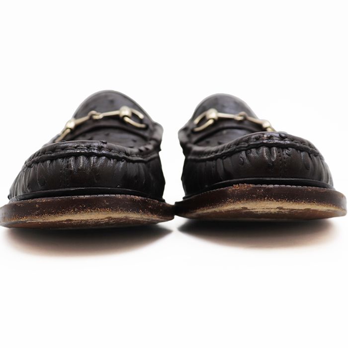美品】グッチ 245972 オーストリッチ レザー ホースビット