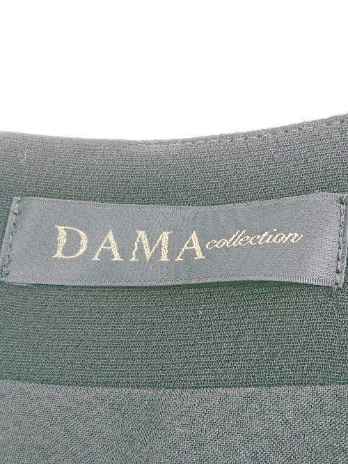 ◇ DAMA collection ダーマ コレクション フォーマル バックジップ 半袖 膝丈 ワンピース サイズ9 ブラック レディース P 