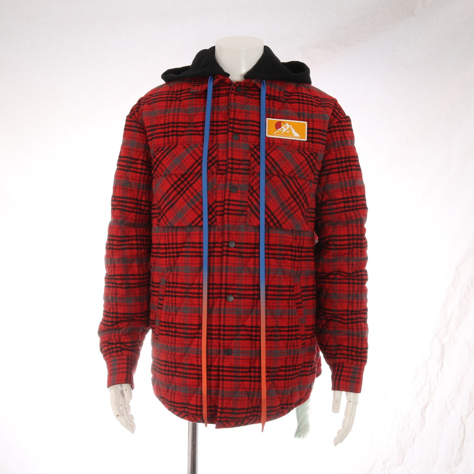 極美品 OFF-WHITE オフホワイト 20AW フランネルジャケット 取外し可能 